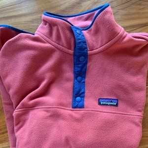 Rusty Orange and Navy Patagonia Fleece